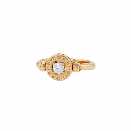 Bague 49 Bulgari Flip - Bague en or rose et diamants 58 Facettes 443A26_M