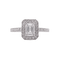 Bague 48 Bague halo en or gris 18K et diamants 58 Facettes LP1919/ANNNB