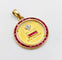 Pendentif Augis - Pendentif médaille d'amour en or 18k, diamant et rubis 58 Facettes A07500