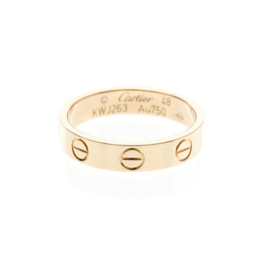Bague 48 Cartier Love - Alliance en or rose 58 Facettes leb4lhg1au