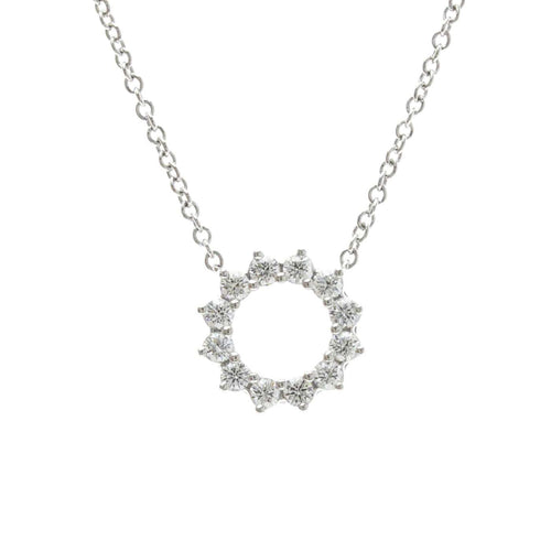 Pendentif Tiffany & Co. Open Circle - Pendentif en platine et diamants 58 Facettes c0d6fkubjh