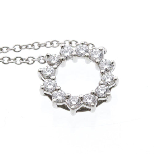 Pendentif Tiffany & Co. Open Circle - Pendentif en platine et diamants 58 Facettes c0d6fkubjh