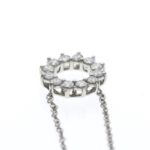 Pendentif Tiffany & Co. Open Circle - Pendentif en platine et diamants 58 Facettes c0d6fkubjh