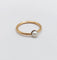 Bague 52.5 Bague antique en or rose 18k et perle 58 Facettes A07503