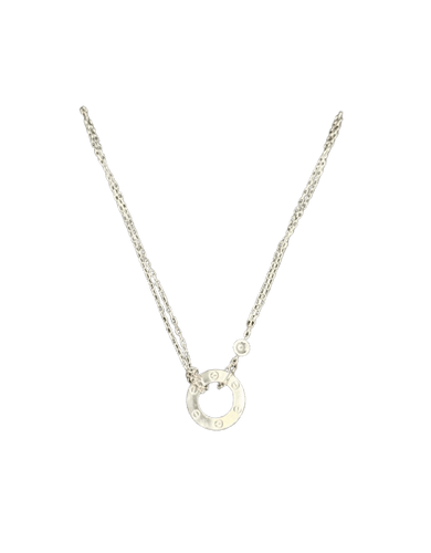 Pendentif Cartier Love - Pendentif en or gris et diamants 58 Facettes jnci124