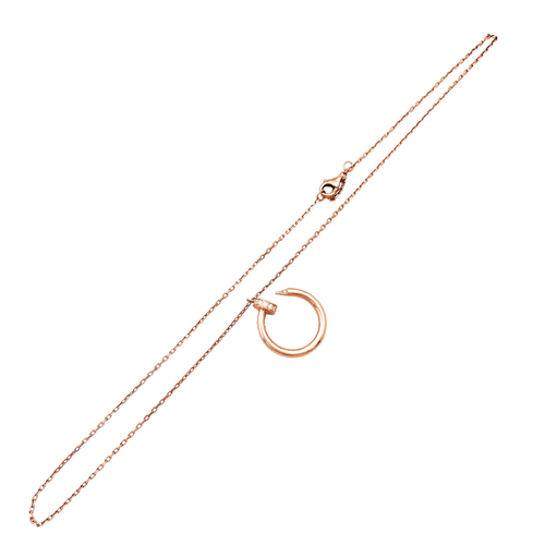 Collier Cartier Juste un Clou - Collier en or rose et diamants 58 Facettes 35781