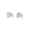 Boucles d'oreilles Boucles d'oreilles feuilles en or jaune et blanc avec diamants 58 Facettes 35765