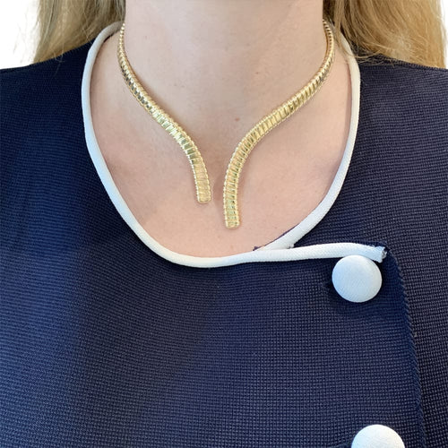 Collier Tubogas - Collier croisé en or jaune 58 Facettes 35777
