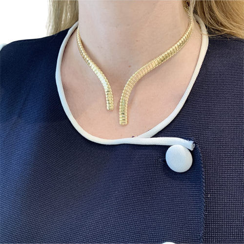 Collier Tubogas - Collier croisé en or jaune 58 Facettes 35777