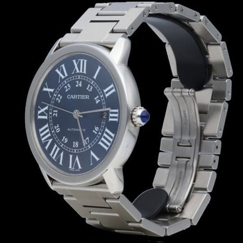 Montre Cartier Ronde Solo - Montre automatique en acier 58 Facettes MT45156