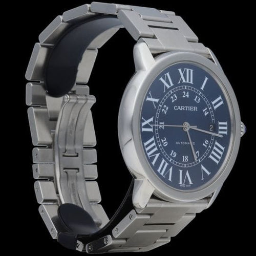 Montre Cartier Ronde Solo - Montre automatique en acier 58 Facettes MT45156