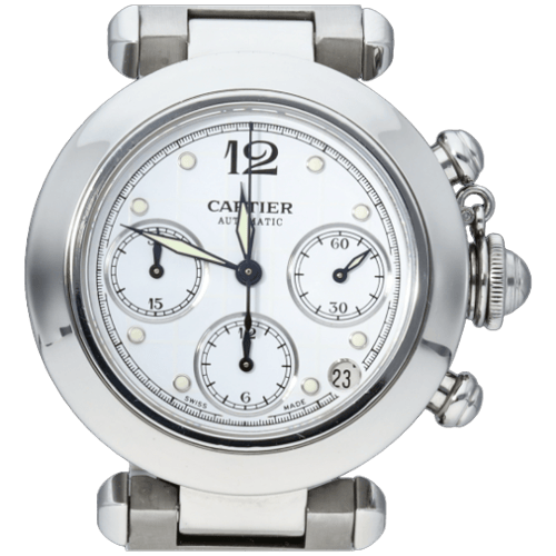Montre Bulgari Pasha - Montre chronographe en acier 58 Facettes MT45913