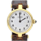 Montre Cartier Must de Cartier - Montre vermeil argent et cuir 58 Facettes MT45966