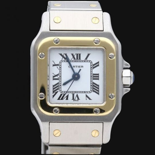 Montre Cartier Santos - Montre dame en or jaune 18K et acier 58 Facettes MT46941