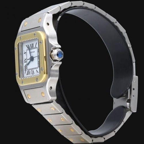 Montre Cartier Santos - Montre dame en or jaune 18K et acier 58 Facettes MT46941