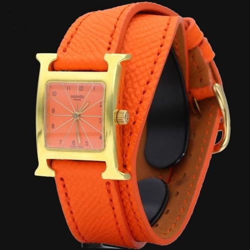 Montre Hermès Heure H - Montre en plaqué or 58 Facettes MT47106