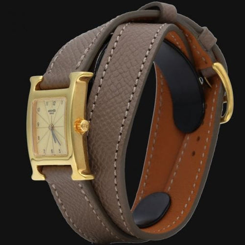 Montre Hermès Heure H - Montre femme plaqué or 58 Facettes MT47109