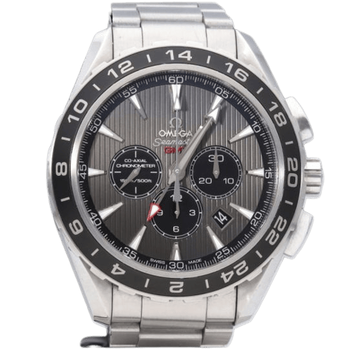 Montre Omega Seamaster Aqua Terra - Montre GMT chronographe en acier 58 Facettes MT45951