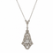 Collier Art déco - Collier pendentif en or blanc et diamants 58 Facettes 1.0001488/2
