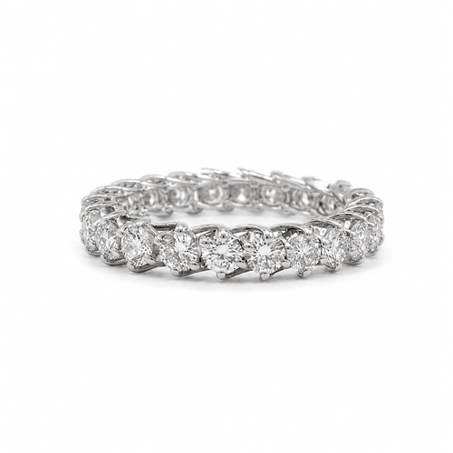 Bague 54 Alliance américaine en or blanc et diamants 58 Facettes 1.0001539/1