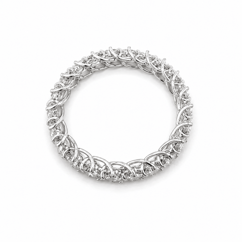 Bague 54 Alliance américaine en or blanc et diamants 58 Facettes 1.0001539/1