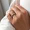 Bague 54 Alliance américaine - Bague en or blanc et diamants 58 Facettes 1.0000874/1