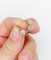 Boucles d'oreilles Dormeuses fleurs de lys en or 18k, platine et diamants taille rose 58 Facettes A07517