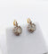 Boucles d'oreilles Dormeuses fleurs de lys en or 18k, platine et diamants taille rose 58 Facettes A07517