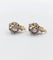 Boucles d'oreilles Dormeuses fleurs de lys en or 18k, platine et diamants taille rose 58 Facettes A07517
