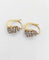 Boucles d'oreilles Dormeuses fleurs de lys en or 18k, platine et diamants taille rose 58 Facettes A07517