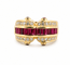 Bague 54 Bague en or jaune 18 carats, diamants et rubis 58 Facettes Bfr