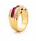 Bague 54 Bague en or jaune 18 carats, diamants et rubis 58 Facettes Bfr