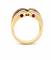 Bague 54 Bague en or jaune 18 carats, diamants et rubis 58 Facettes Bfr