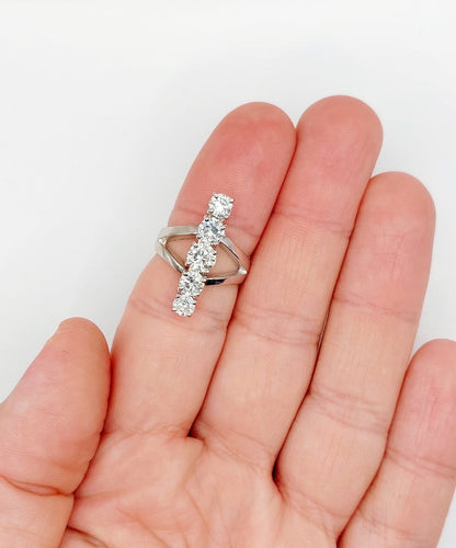 Bague 52.5 Bague marquise vintage en or blanc 18k et diamants 58 Facettes A07520