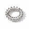Broche Broche ronde en or blanc, saphirs et perles de culture 58 Facettes 9070/19