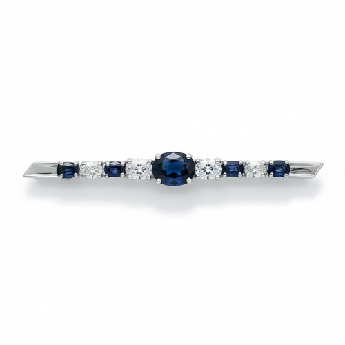 Broche Broche en or blanc, saphirs et diamants 58 Facettes 1.0001001/3