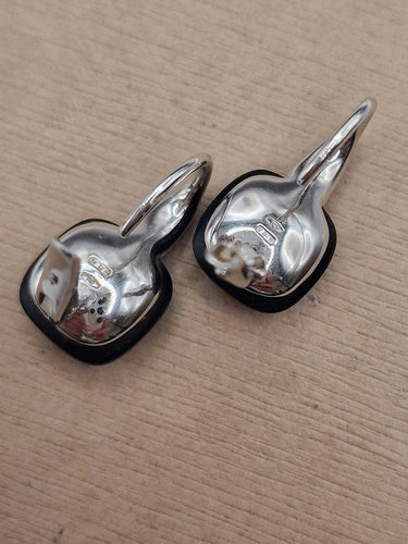 Boucles d'oreilles Pomellato Capri - Boucles d'oreilles en or blanc, onyx et diamants 58 Facettes CV-070