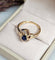 Bague 52 Bague saphir en or jaune et diamants 58 Facettes 746