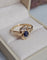 Bague 52 Bague saphir en or jaune et diamants 58 Facettes 746