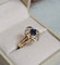Bague 52 Bague saphir en or jaune et diamants 58 Facettes 746
