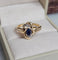Bague 52 Bague saphir en or jaune et diamants 58 Facettes 746
