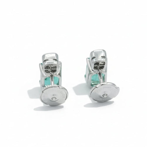 Boucles d'oreilles Boucles d’oreilles en or blanc, émeraudes 2,40 ct et diamants 58 Facettes 1.0001088/2