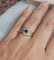 Bague 51 Bague en or jaune avec saphir et diamants 58 Facettes 741
