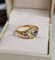 Bague 51 Bague en or jaune avec saphir et diamants 58 Facettes 741