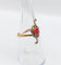 Bague 54 Bague marquise antique en or rose 18k, pierre rouge et diamants 58 Facettes A07524