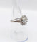 Bague 52 Bague marguerite Art déco en or blanc 18k et platine avec diamants 58 Facettes A07525