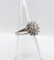 Bague 52 Bague marguerite Art déco en or blanc 18k et platine avec diamants 58 Facettes A07525
