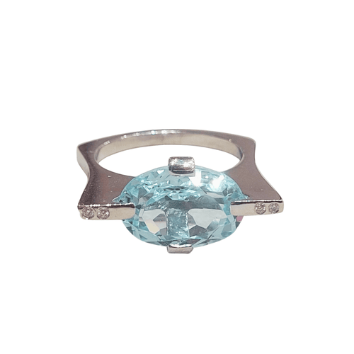 Bague 57 Bague topaze et diamants 58 Facettes BRI189RE