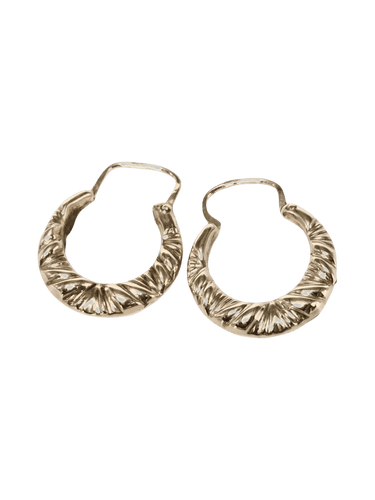 Boucles d'oreilles Créoles anciennes - Boucles d'oreilles en or jaune 58 Facettes Bo_04