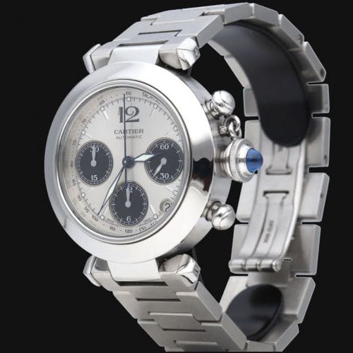Montre Cartier Pasha - Montre chronographe en acier 58 Facettes MT45243